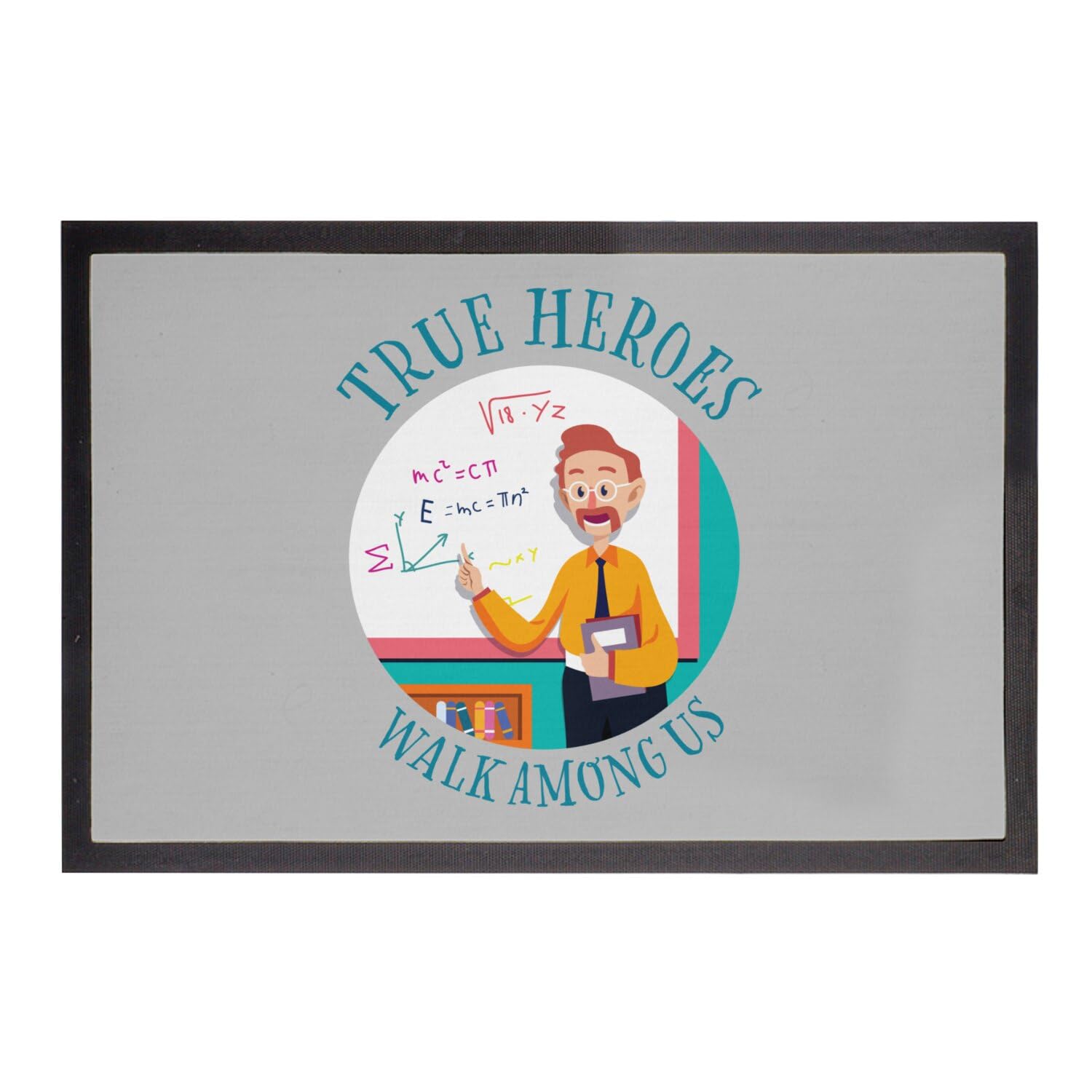 Paillasson Gris Évite les Traces 60x40cm Professor True Heroes