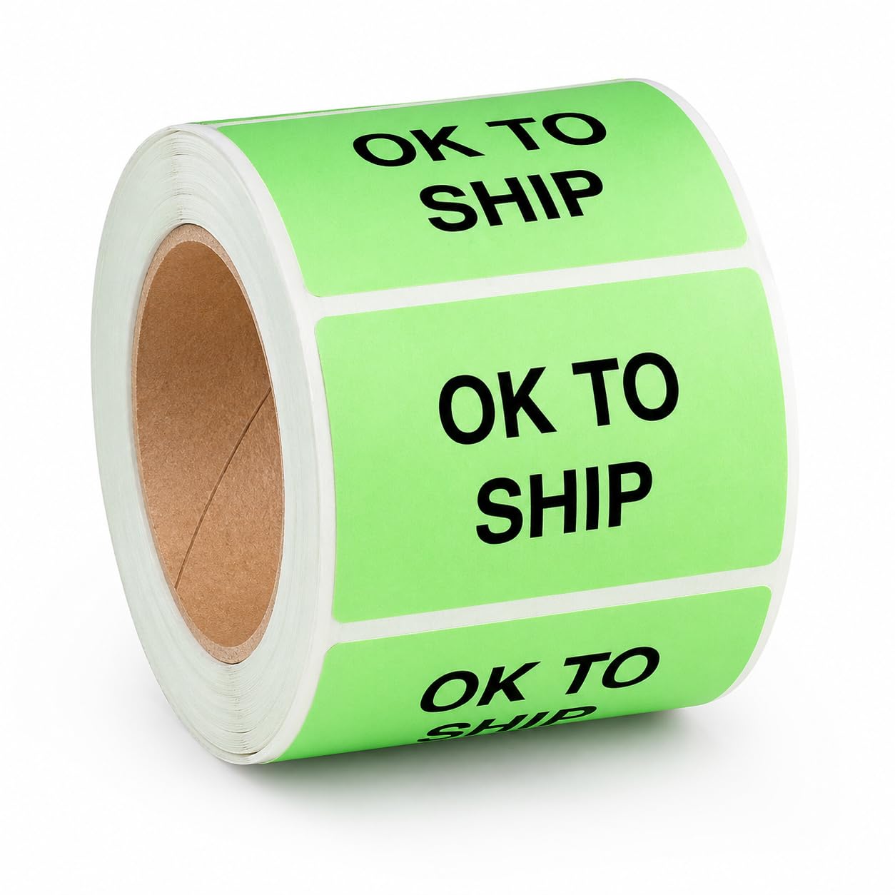 OK to Ship Labels by Glownary – 2 X 3 Inches, Paper, Green, Pack of 500, Model 323ship2x3ok