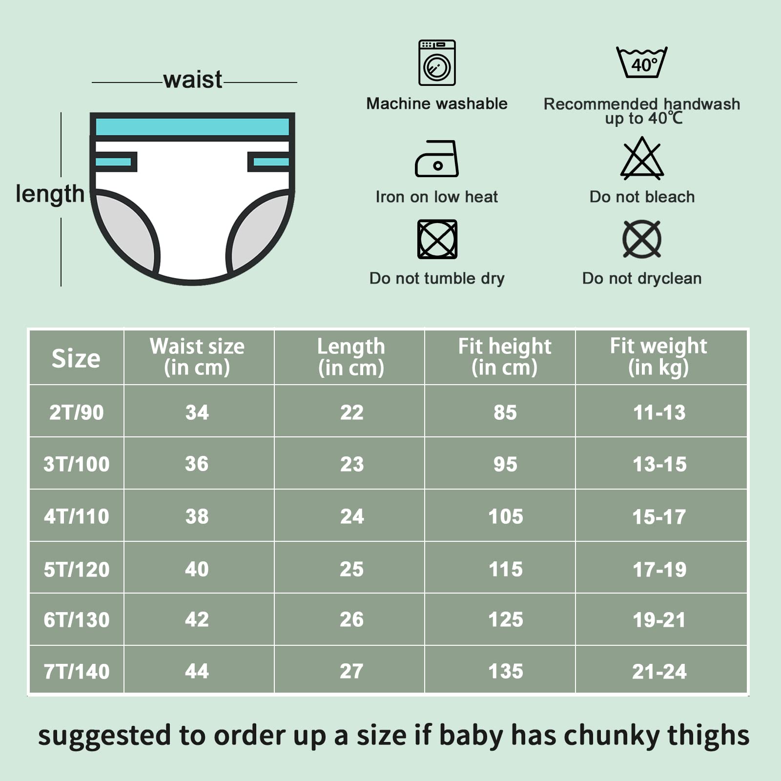 FLYISH DIRECT Culotte Apprentissage Propreté Garcon 100% Coton, Culotte d' apprentissage Lavable, Culotte d Apprentissage Enfant 2 ans, Lot de 6, Bleu frais