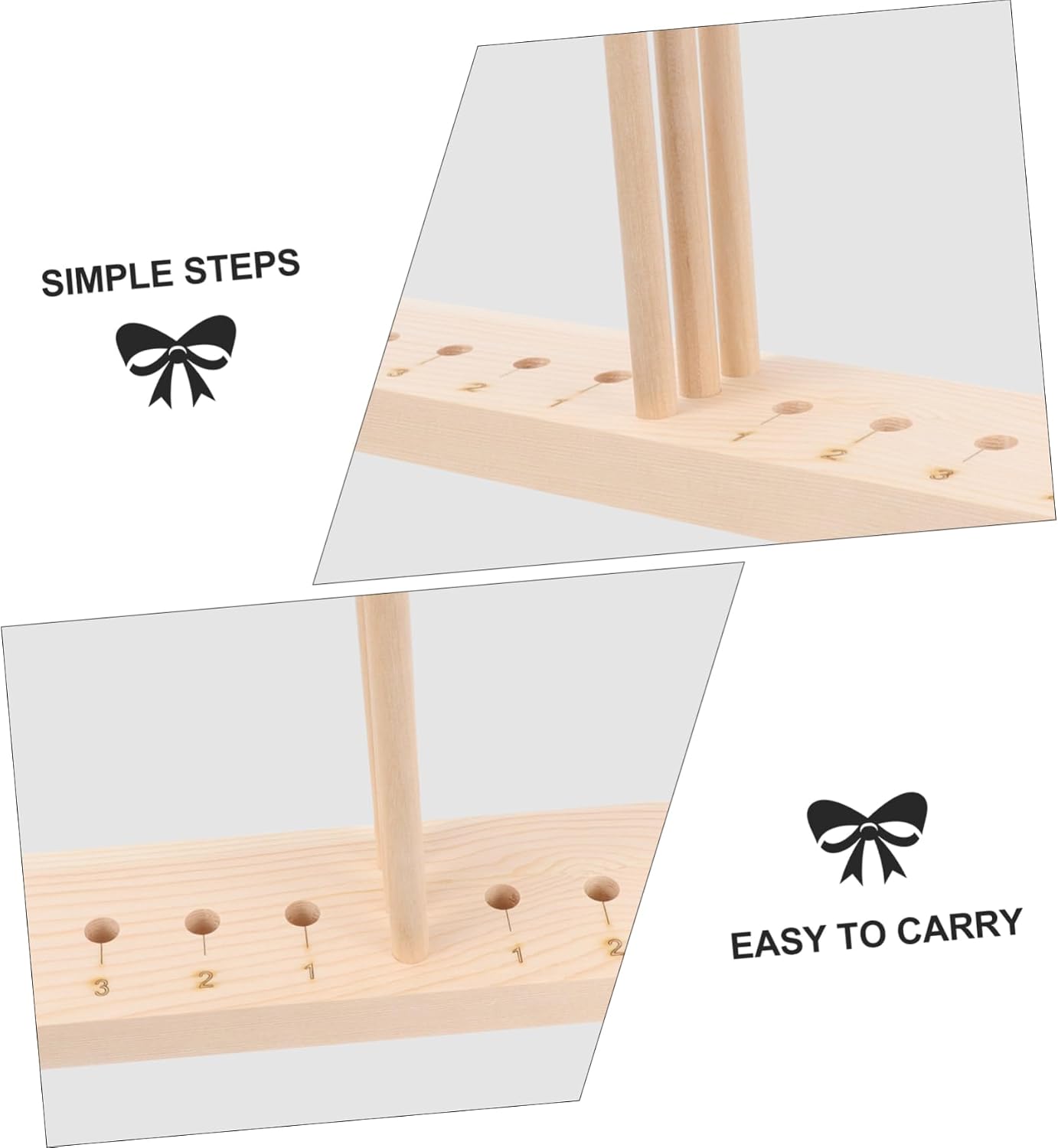 UTHCLO Creative Wooden Bow Maker Tool for DIY Wreaths Base for Custom Bows Crafts and Decorations Durable Wooden Material for Any Occasion
