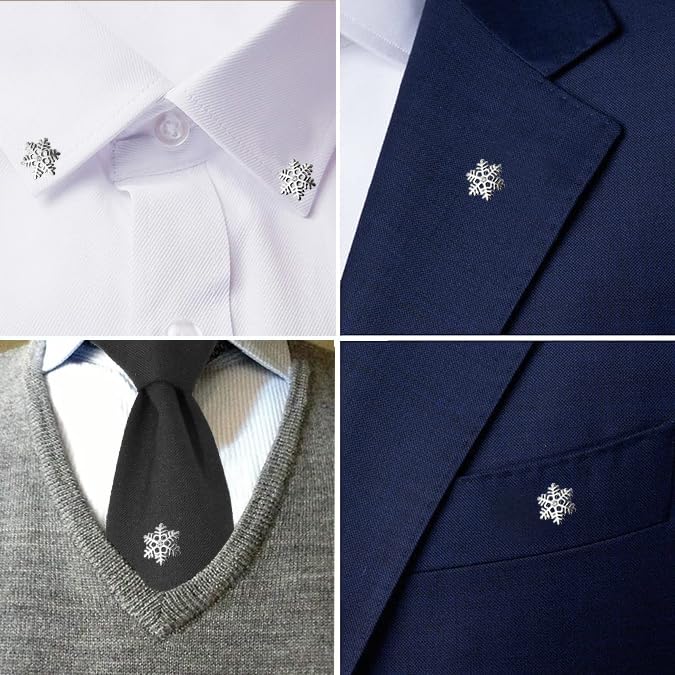 Image of Lapel Pin for Men, Tie Pins for Men, Mens Tie Tacks, Mens Suit Lapel Pins for Wedding, Gold Lapel Pins for Suits Hats Scarfs, Silver Hat Pins for Women, Brooch for Women, Tie Shirt Jewelry Accessories