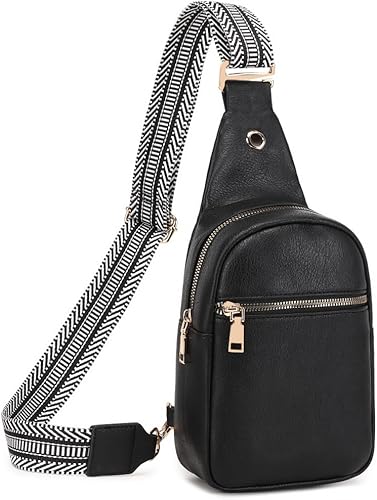 Miniatura 2 de WSRYDLDJ - Bolso bandolera pequeño de cuero para mujer, Negro Bo