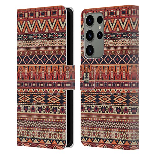 Étui portefeuille Galaxy S23 Ultra Head Case Designs en cuir rouge