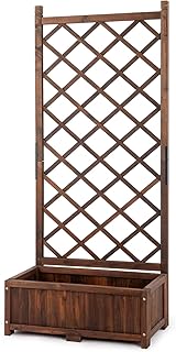 10 Planters With Trellis Ideas for Small Patios and Vertical Gardens 52 Wood Planter Raised Garden Bed,with Trellis,29.5 x 16.9 x 67'' Outdoor R...