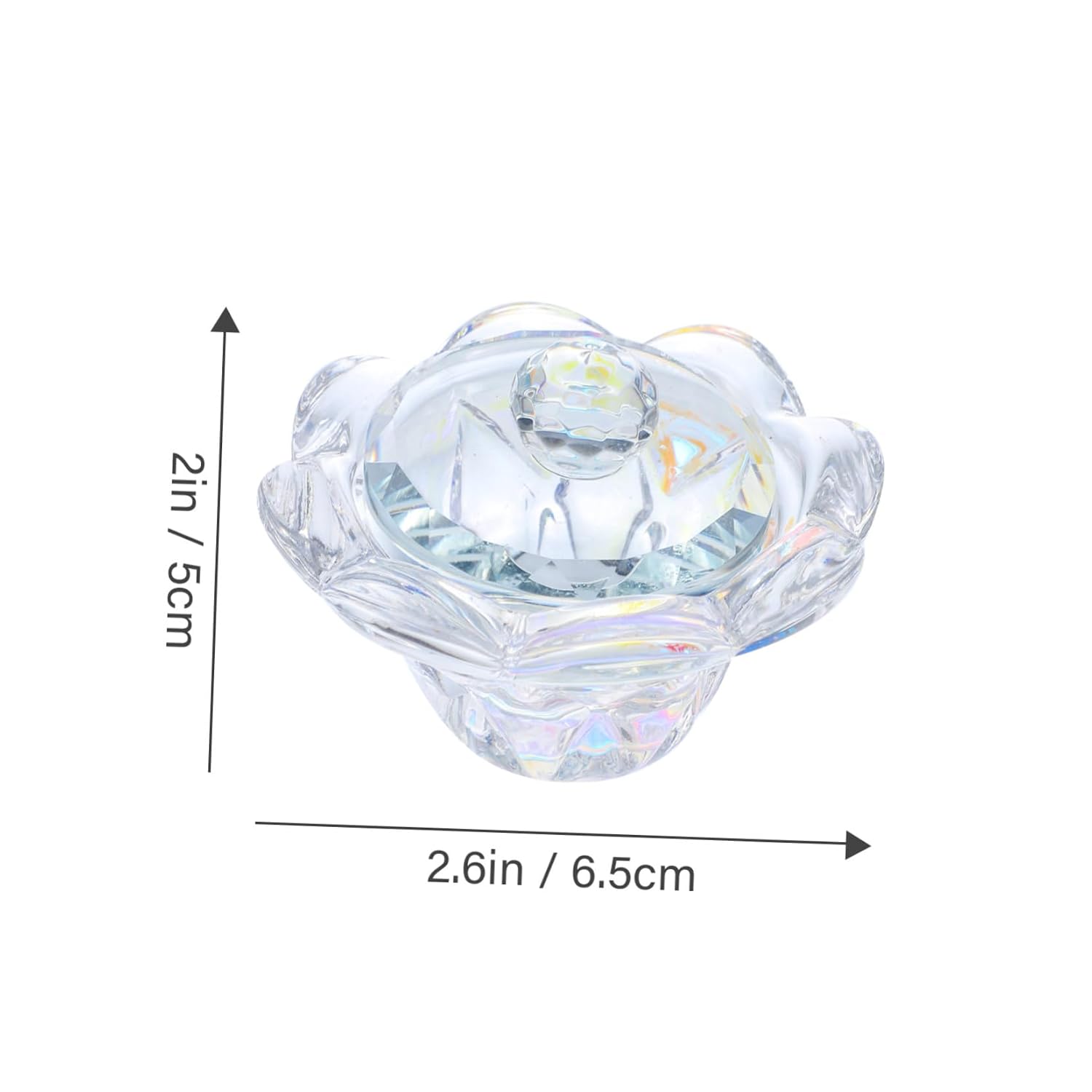 Crystal Nail Art Liquid Mixing Cup with Lid Durable Powder Mixing Bowl for Professionals and Home Use Unique Design Nail Cup for Manicure Enthusiasts