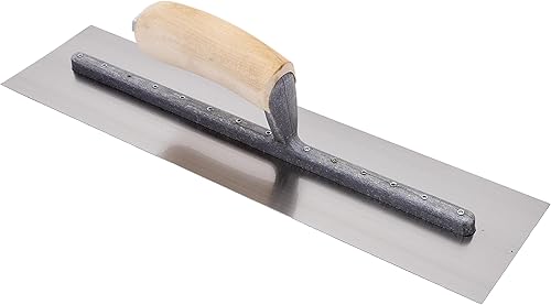 Miniatura 2 de MARSHALLTOWN QLT FT365 - Paleta de acabado de hormigón, hoja de acero al carbono de 18 x 4 pulgadas, mango de madera,