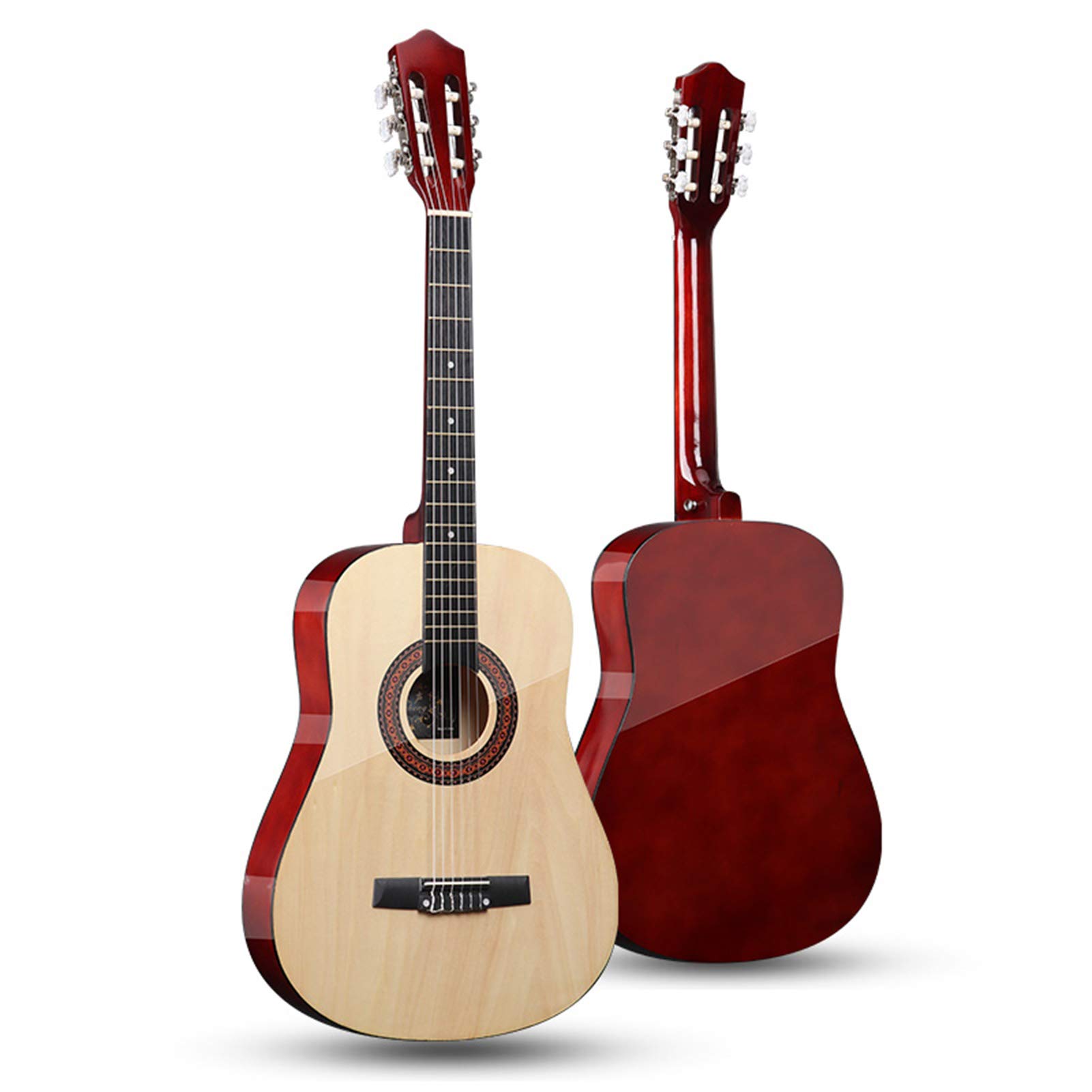 Walmeck Gitara Klasyczna 38'' o Gładkim Brzmieniu, łatwa Kontrola, (Drewno)