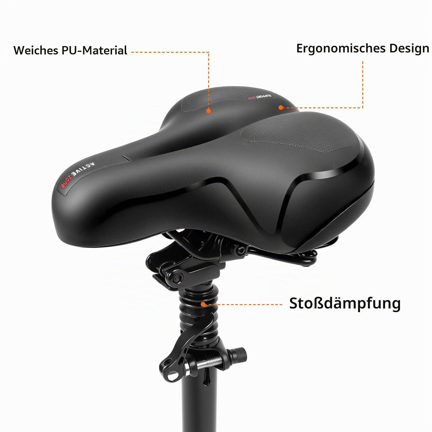 QWORK® Elektroroller Sitzsattel, Höhenverstellbar Elektroroller Sattel, E Scooter Sitz, Kompatibel mit Ninebot F20 F25 F30 F40
