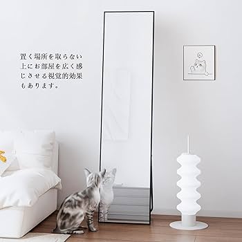 Amazon.co.jp: 全身鏡 姿見 鏡 壁掛け スタンドミラー かがみ