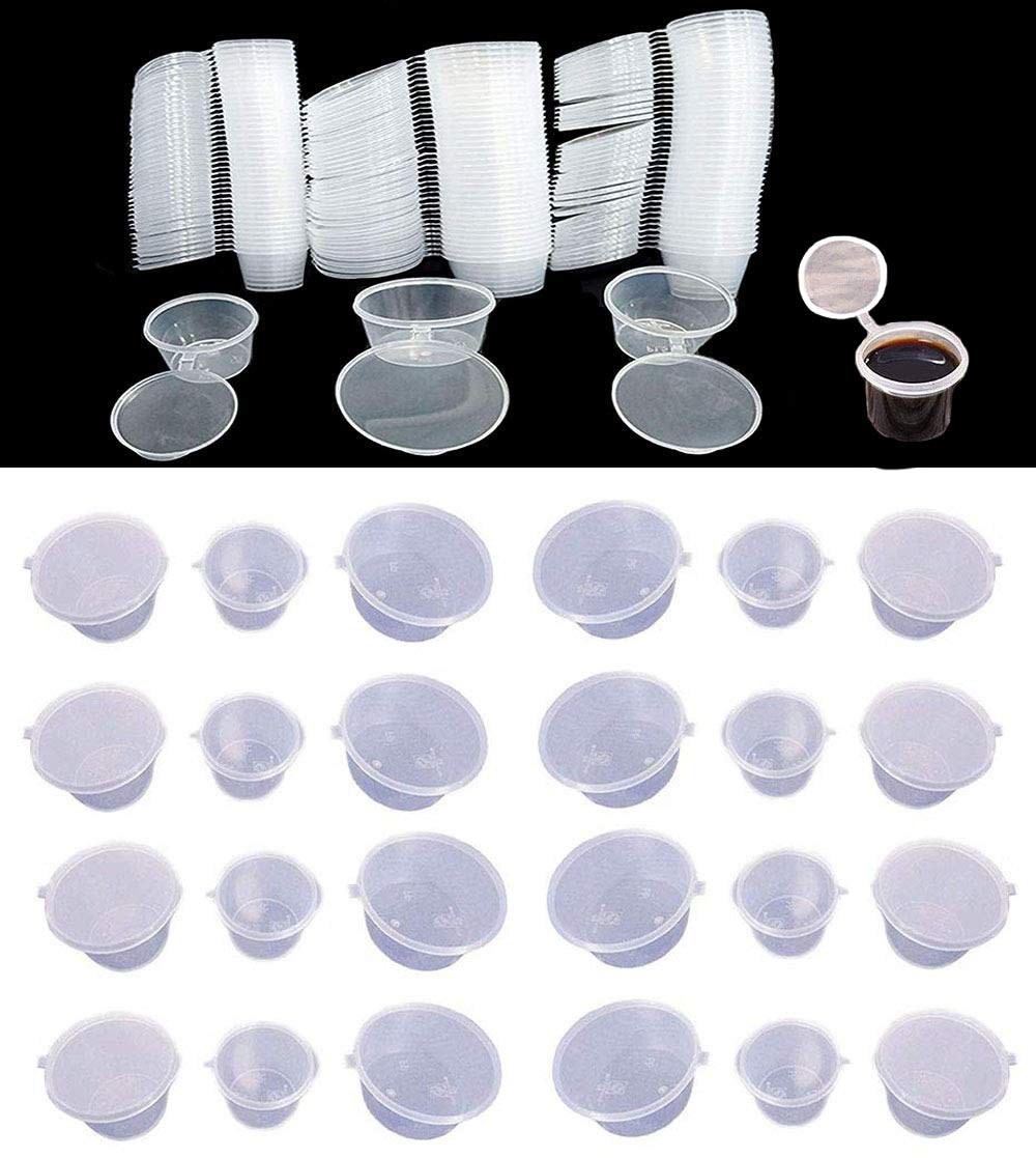Kbraveo 120PCS 3 Size Leak Proof Plastic Condiment Souffle