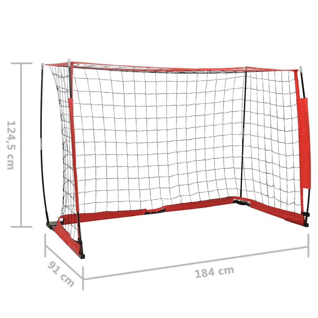 Portería de fútbol plegable de acero 366,5 x 91 con red de fútbol resistente y marco de portería, ideal para portón de entrenamiento, objetivo de tiro, juego de pases, regate en el jardín