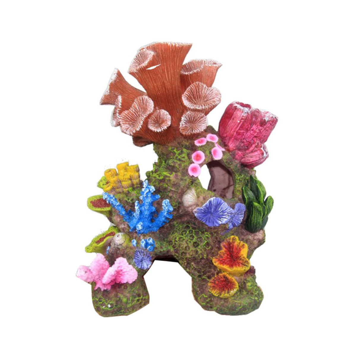 ifundom Künstliches Korallenriff Aquarium Dekoration aus Kunstharz Leicht zu Reinigen und Sicher für Fische Elegantes Imitationskorallenornament als Fischbecken Landschaft
