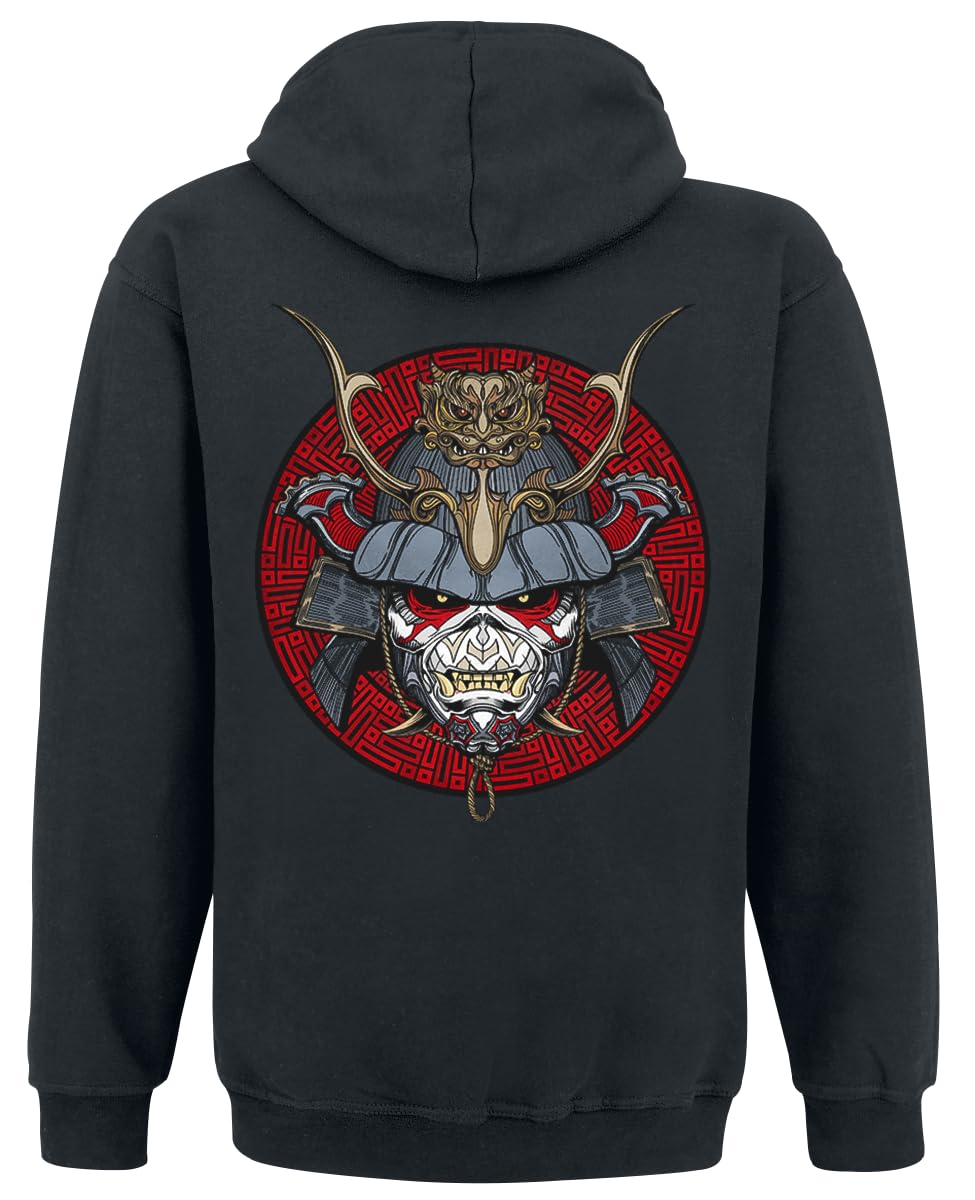 Iron Maiden Samurai Eddie Red Graphic Männer Kapuzenjacke schwarz Band-Merch, Bands