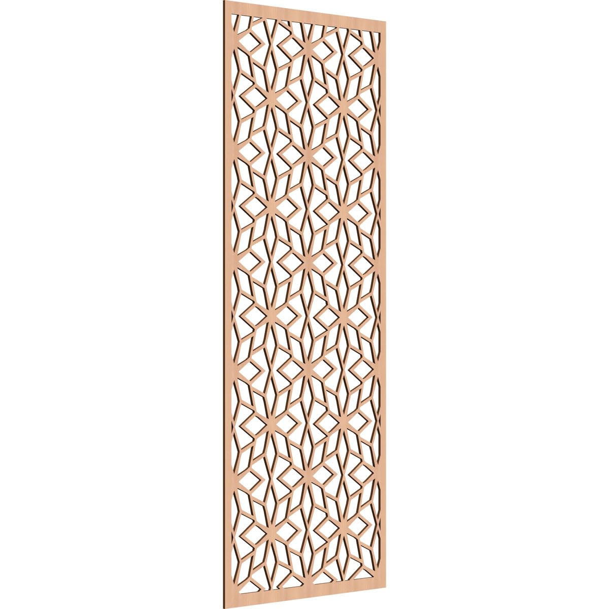 29 3/8"W x 74 3/8"H x 1/4"T Lake Decorative Fretwork Wood Wall Panels, Alder