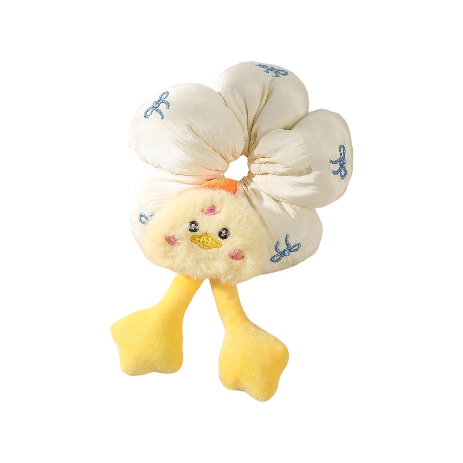 Fentency Cartoon Flower Pattern Elastic Hair Ties For Women Girls Soft Butt Scrunchies For Ponytails Buns Daily Use
