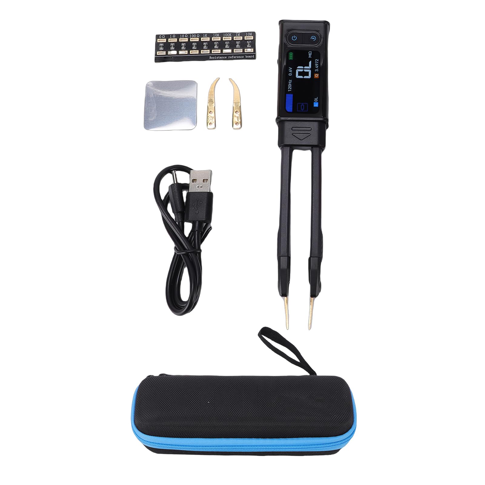 XUMIUZIY Tester per Componenti Elettronici Test Affidabili per Ingegneri Elettronici Professionisti Tester per Componenti ABSSMD per Condensatori Elettrolitici da RF a Grandi Schermi da 1,47 Pollici