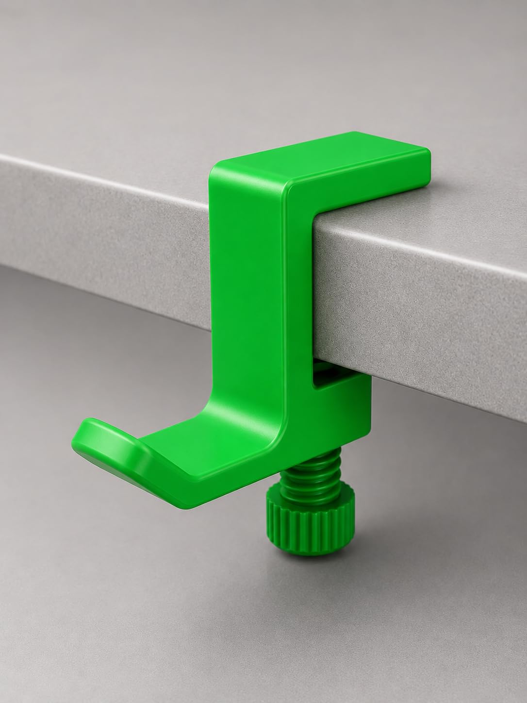 Desk Clamp Hook for Headphones, Bags, Cables & Accessories | Adjustable Table Edge Hanger | Multi-Purpose Desk Organizer Hook | Strong Clamp Design | Green (1)-image-26