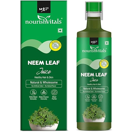 NourishVitals Neem Leaf Juice |Natural & Wholesome | For Healthy Hair & Skin | No Added Sugar, 500ml