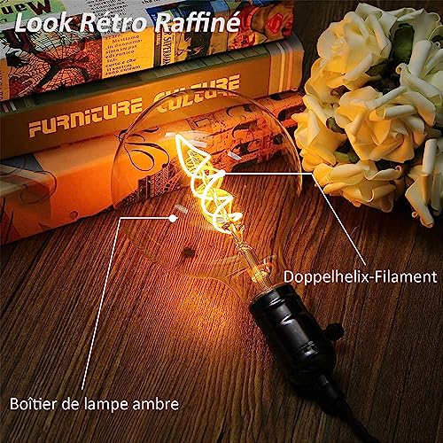 E27 LED vintage dimmable 4W à intensité variable pour éclairage rétro - 6