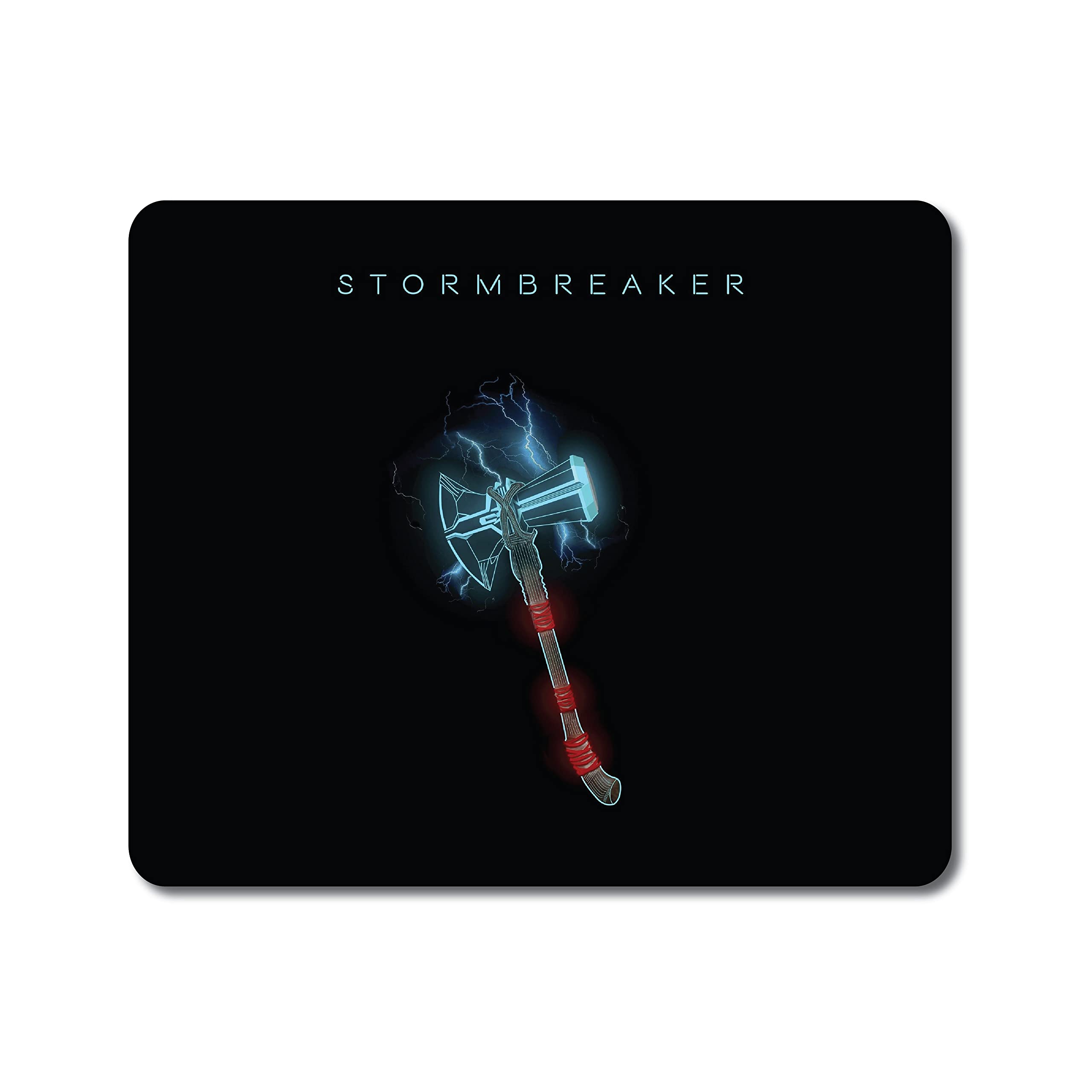 woopme® Strom Breaker Thor Hammer Mouse Pad Compatible for Boys Girls Kids Mouse Pads Laptop PC Computer Desktop Smooth Gaming Anti Skid Rubber Base L x H 24 x 20 CMS