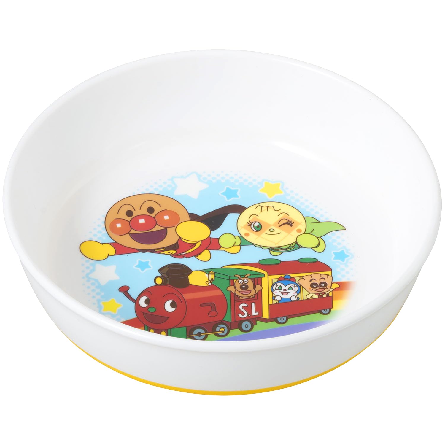 Lec Anpanman Bowl Dish, 5.9 x 5.9 x 1.6 inches (15 x 15 x 4 cm), Microwave, Dishwasher, Boiling Disinfection, OK, Non-slip