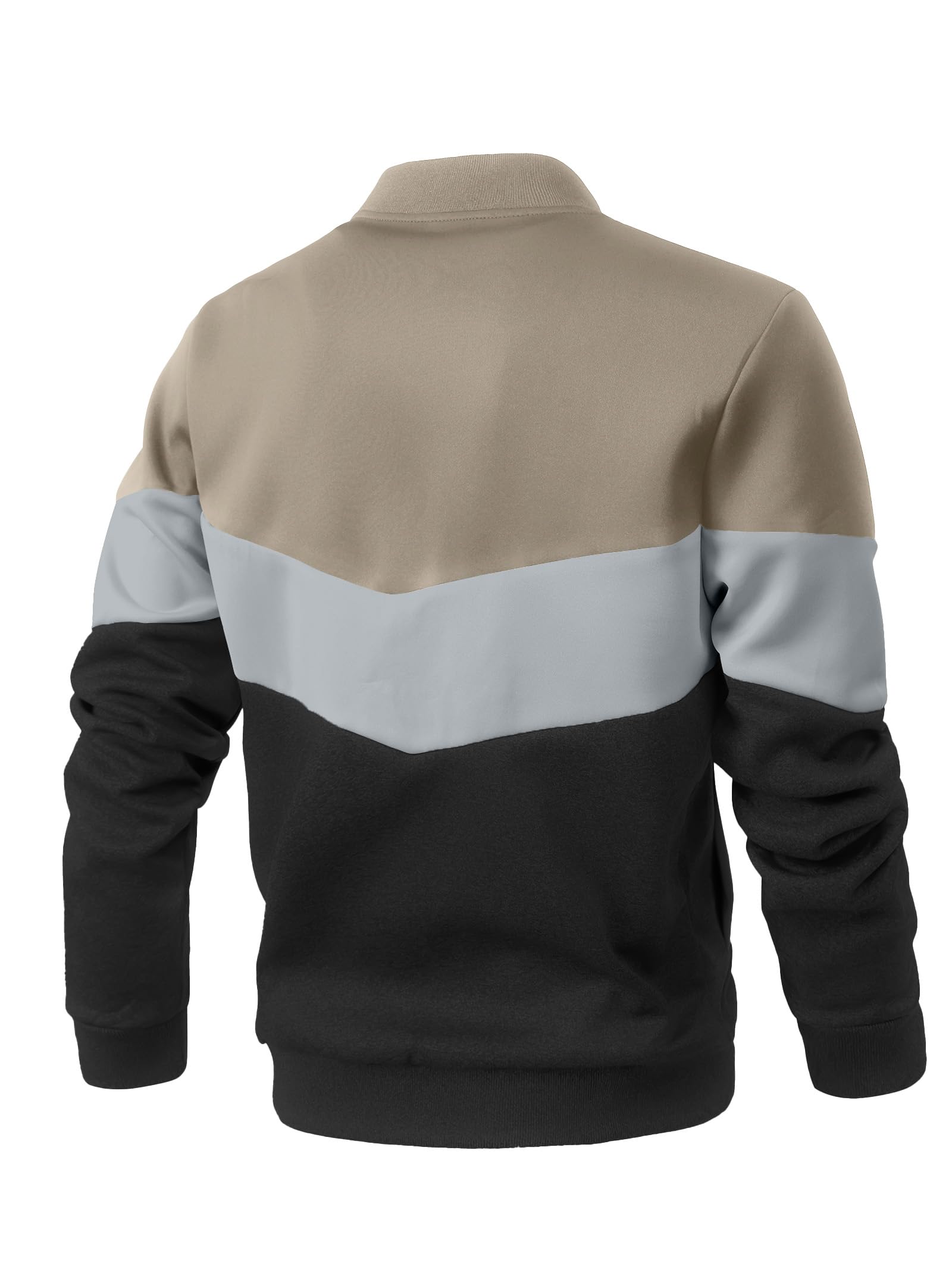 HYPESTFIT Bomber Homme Léger - Blouson Décontracté à Col Montant, Manches et Ourlet Côtelés, Veste Légère Printemps/Automne pour Toutes Occasions