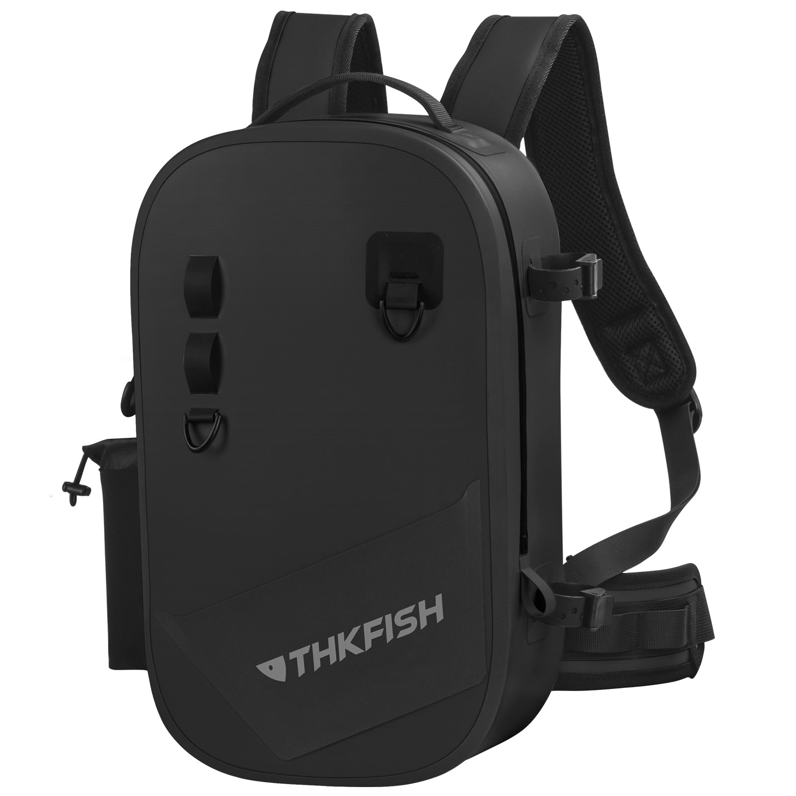 THKFISH IPX8 Waterproof Fishing Backpack with Rod Holder, Lightweight Fishing Sling Bag, Move Freely Fish Gifts for Men