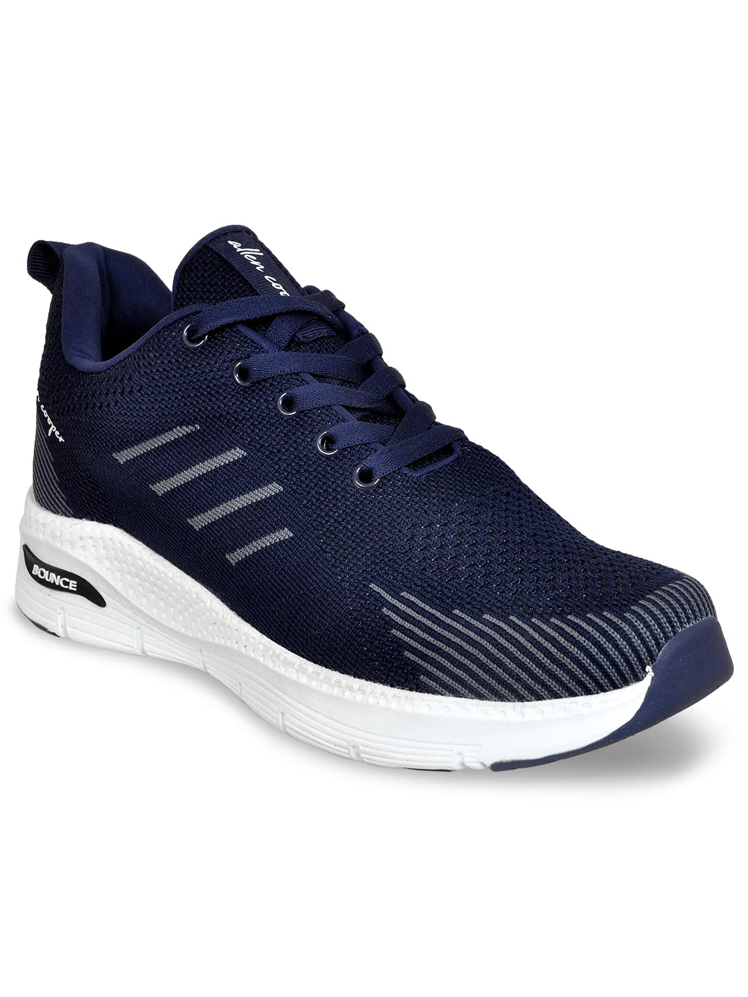 Allen Cooper Training,Road Running,Cricket,Gym,Sports Comfortable Extra Max Cusion with Memory Foam Insole Running Shoes for Men(457 Navy/Black/Grey-Sizes 6,7,8,9,10)
