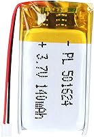 Vista 31 de 802030 Batería Lipo de 3.7V 400mAh 802030 Juego de Batería de Polímero de Litio Recargable con Conector JST PH2.0mm para Dispositivo Electrónico