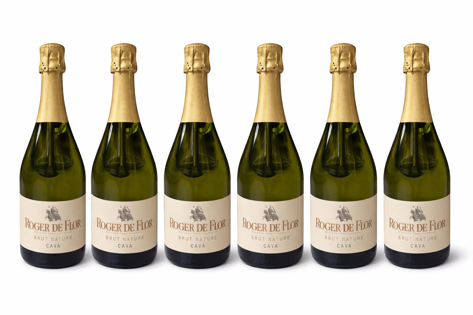 Pack 6 Botellas Cava Brut Nature Roger de Flor – Espumoso Seco Premium – Ideal para Celebraciones – 75 cl x 6 -MYSECRETWINE-