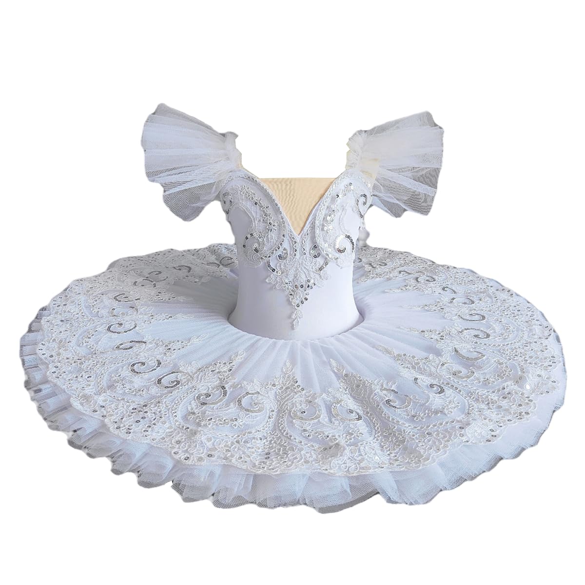 Weiß Professionelle Ballett Tutu, Kinder Mädchen Erwachsene Pfannkuchen Tutu Tanz Ballett Kostüm Ballerina Ballett Kleid Party Kleid Dancewear