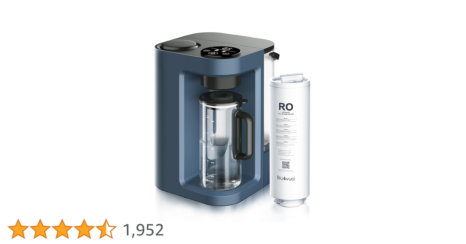 Bluevua RO100ROPOT-LITE 逆浸透浄水器システム 5段階 Amazon | Bluevua RO100ROPOT-LITE カウンタートップ 逆浸透浄水