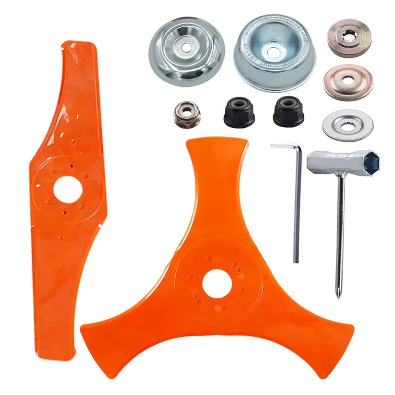 Genérico Cuchilla de desbrozadora de Hilo 2T12 Pulgadas, Cabezal de desbrozadora de plástico Seguro, Accesorios for cortadora de césped, Piezas de desbrozadora eléctrica(Combination C)