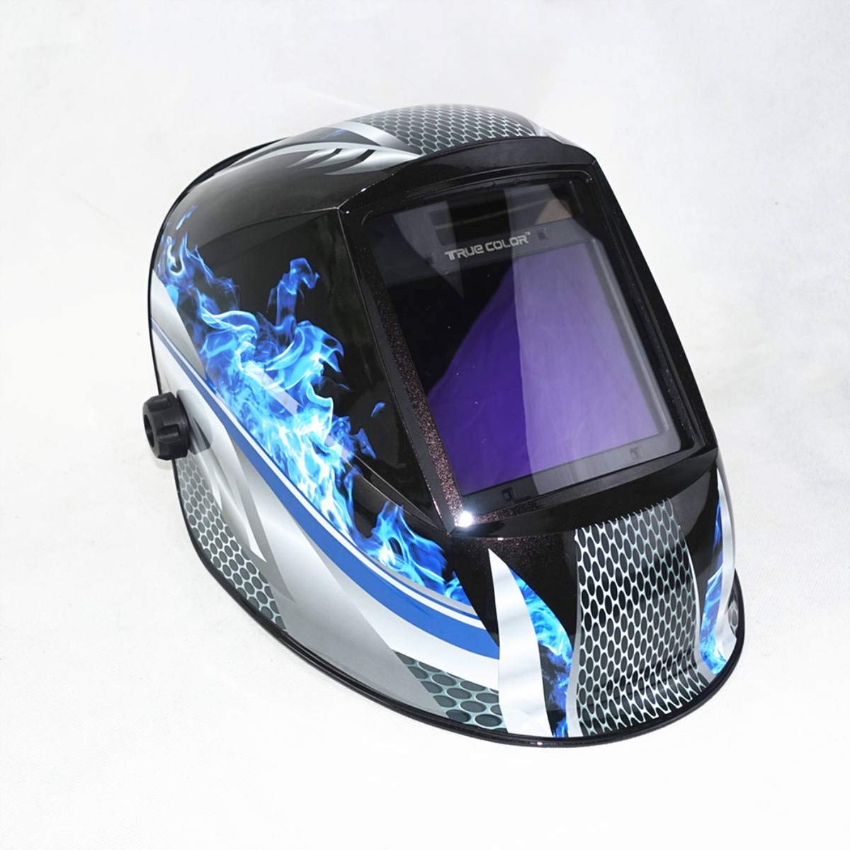 Careta Soldar Automatica,Mascara Soldar Automatica Oscurecimiento automático de soldadura Casco Ver Tamaño 98x88mm 3.86x2.46 DIN 4-13 Máscara de soldadura 4 sensores