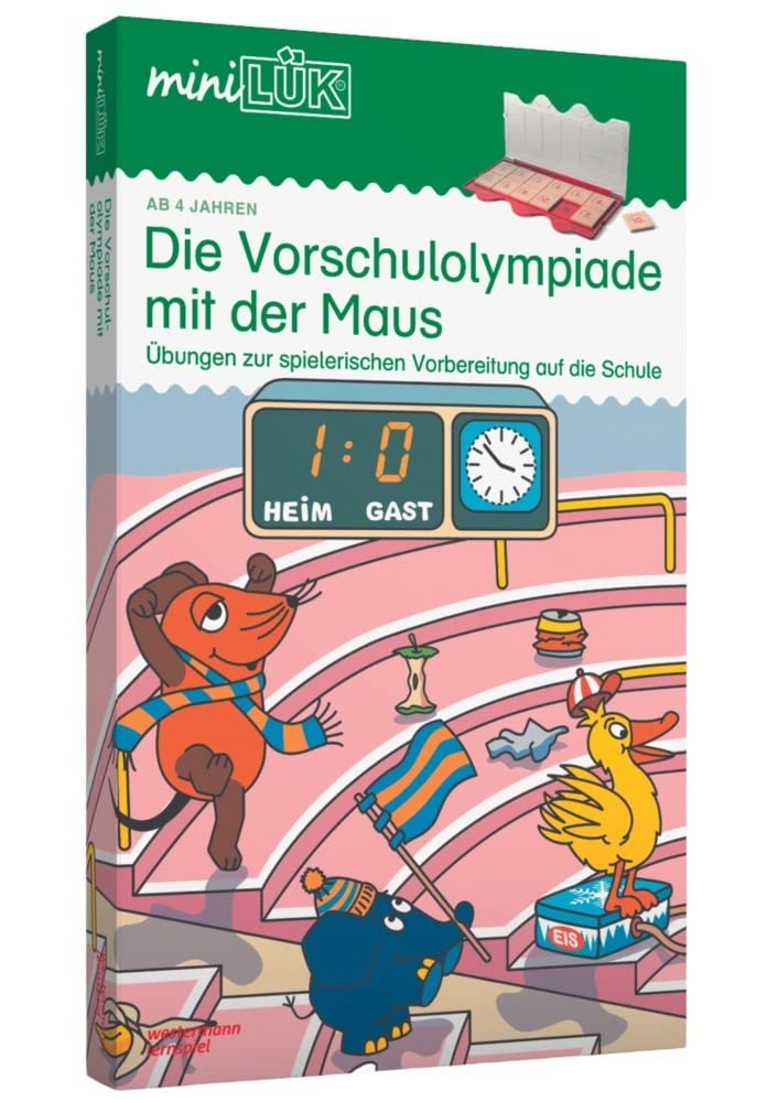 miniLÜK-Set. Die Vorschulolympiade mit der Maus: Aufgaben zur spielerischen und effektiven Vorbereitung auf die Schule für Kinder ab 4 Jahren. Inhalt: ... Vorschulolympiade mit der Maus 1 und 2