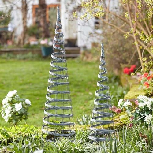 Slate Grey Faux Rattan Obelisk - 1.2m by Smart Garden Products