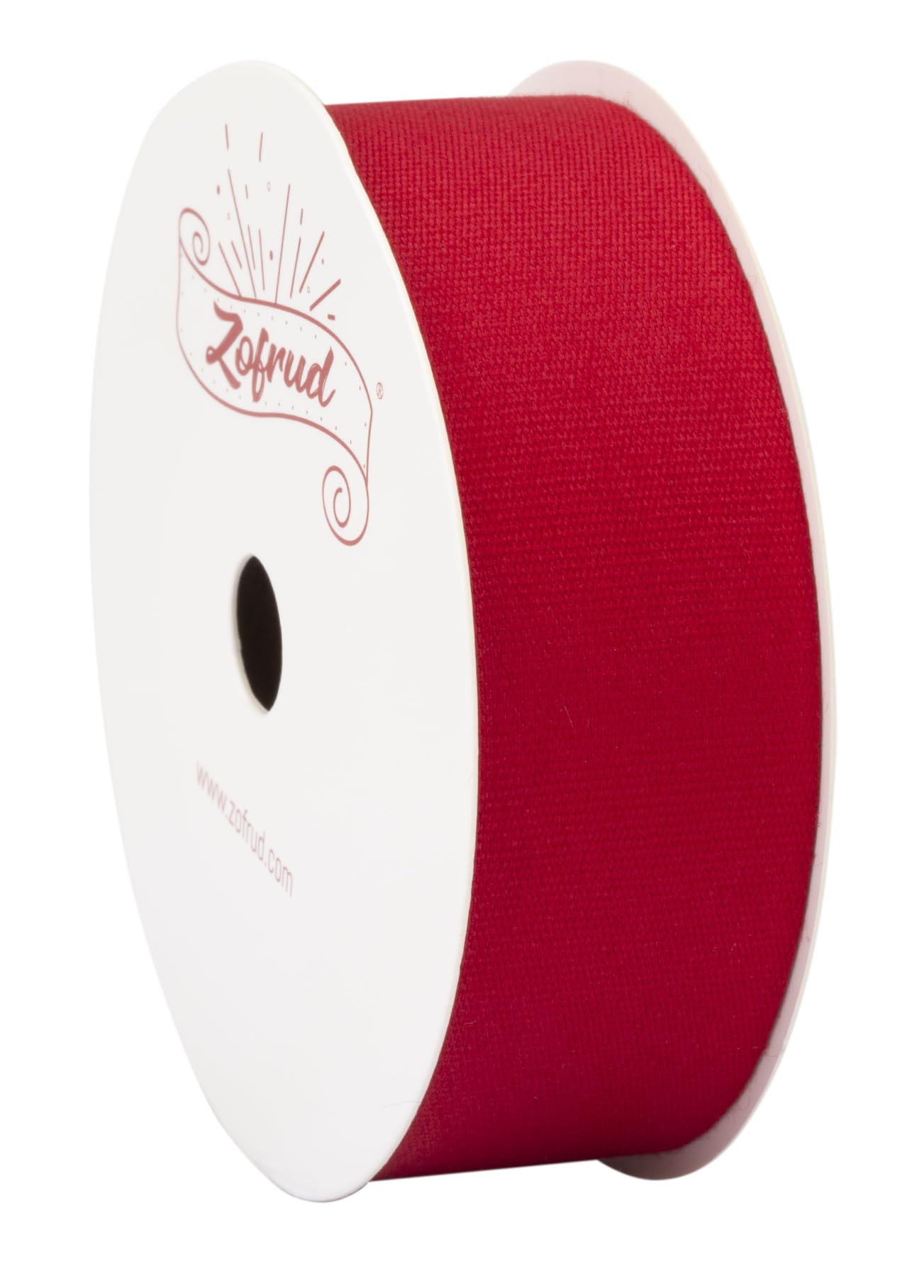 Zofrud Scarlet Cotton Ribbon - 1 Inch x 10 Yards - Ideal for Gift Wrapping, Crafts and Sewing - (#260)