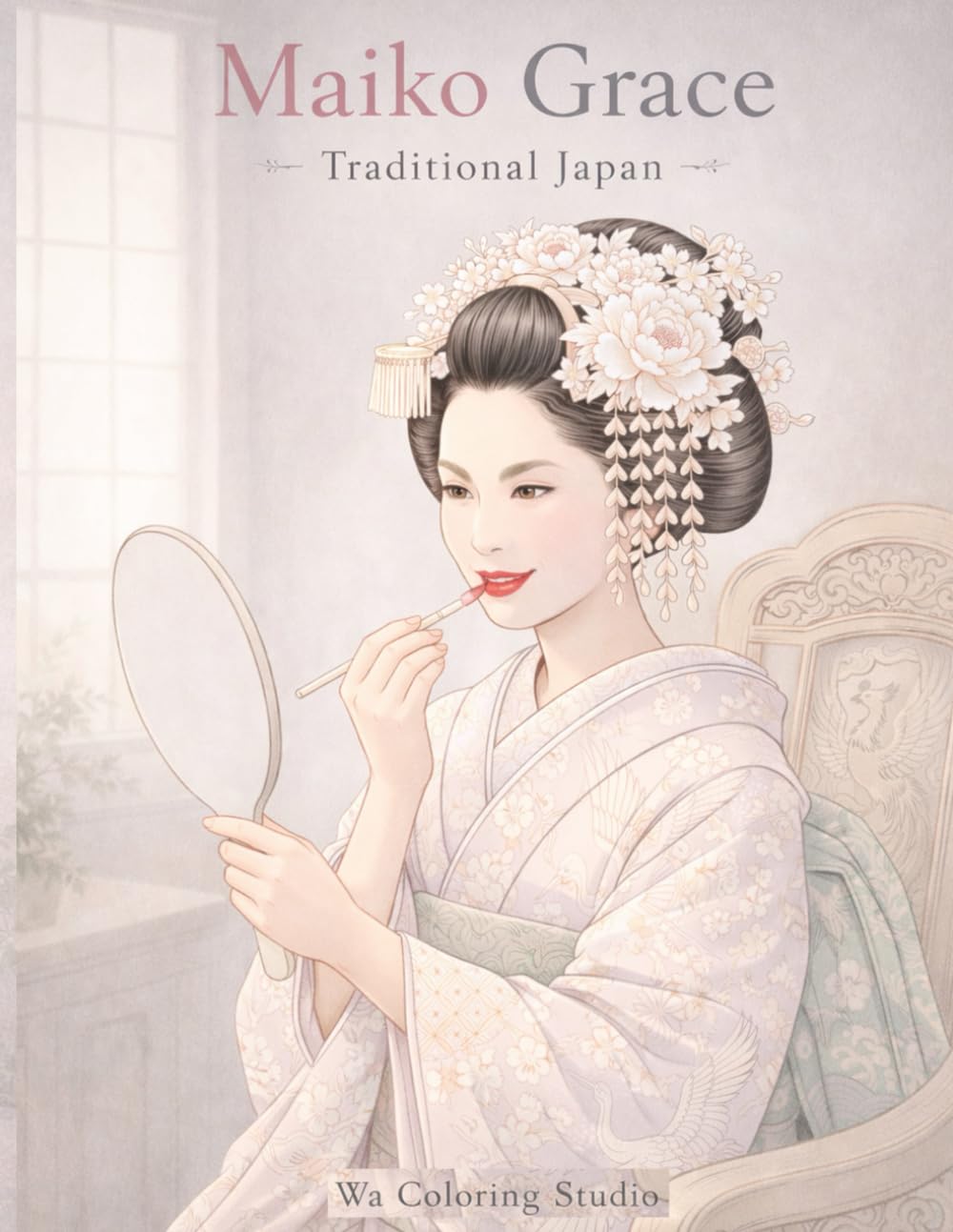 Ukiyo-e Maiko Coloring Book for Adults: Traditional Japanese Dance, Elegant Kimono & Graceful Maiko