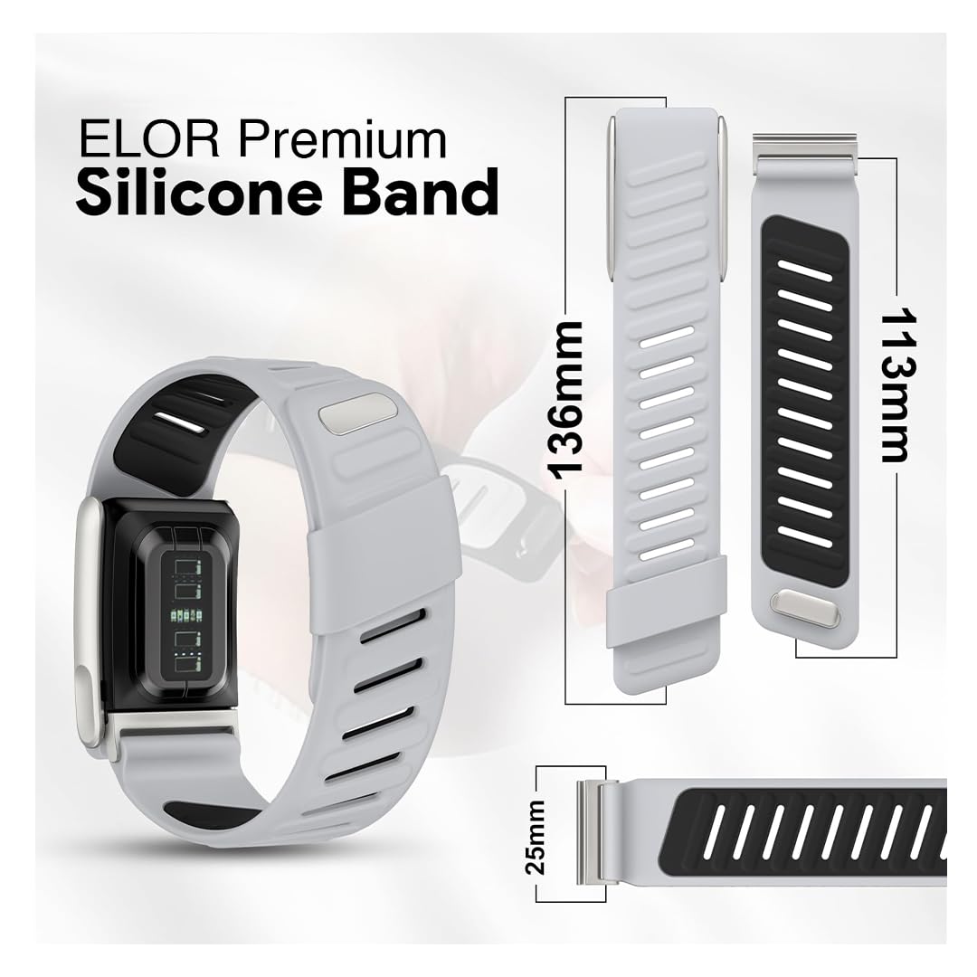 ELOR Sport Replacement Strap Compatible with WHOOP 5.0 Life | WHOOP 5.0 MG (Light Grey) 1