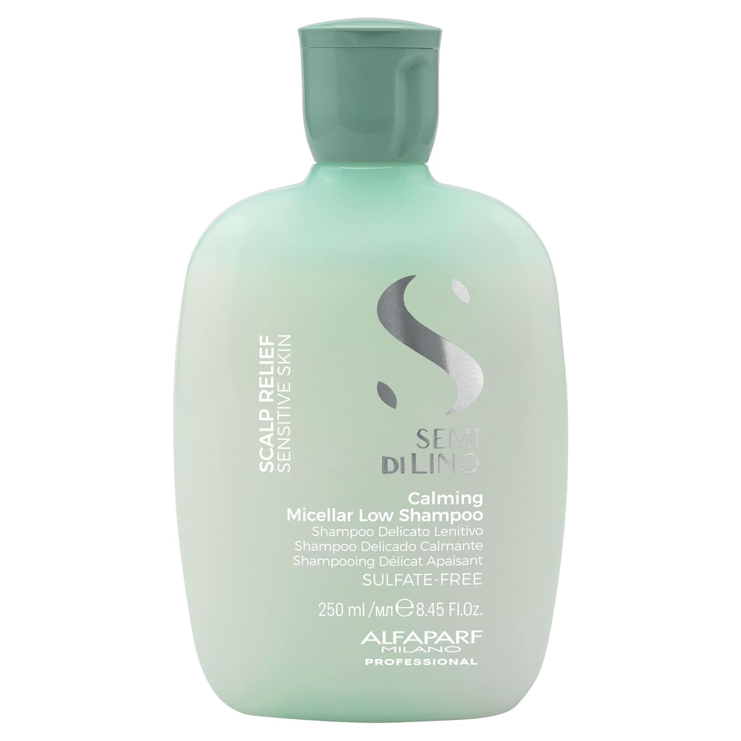 Alfaparf Milano Semi Di Lino Scalp Relief Low Shampoo for Sensitive Skin - Sulfate Free Shampoo - Soothes, Brings Comfort and Hydrates - Itch Relief - Professional Salon Quality
