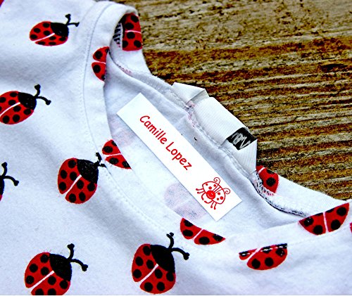 50 etiquetas personalizadas de satén termoadhesivas | Etiquetas para ropa | Etiquetas termoadhesivas personalizables suaves para bebé