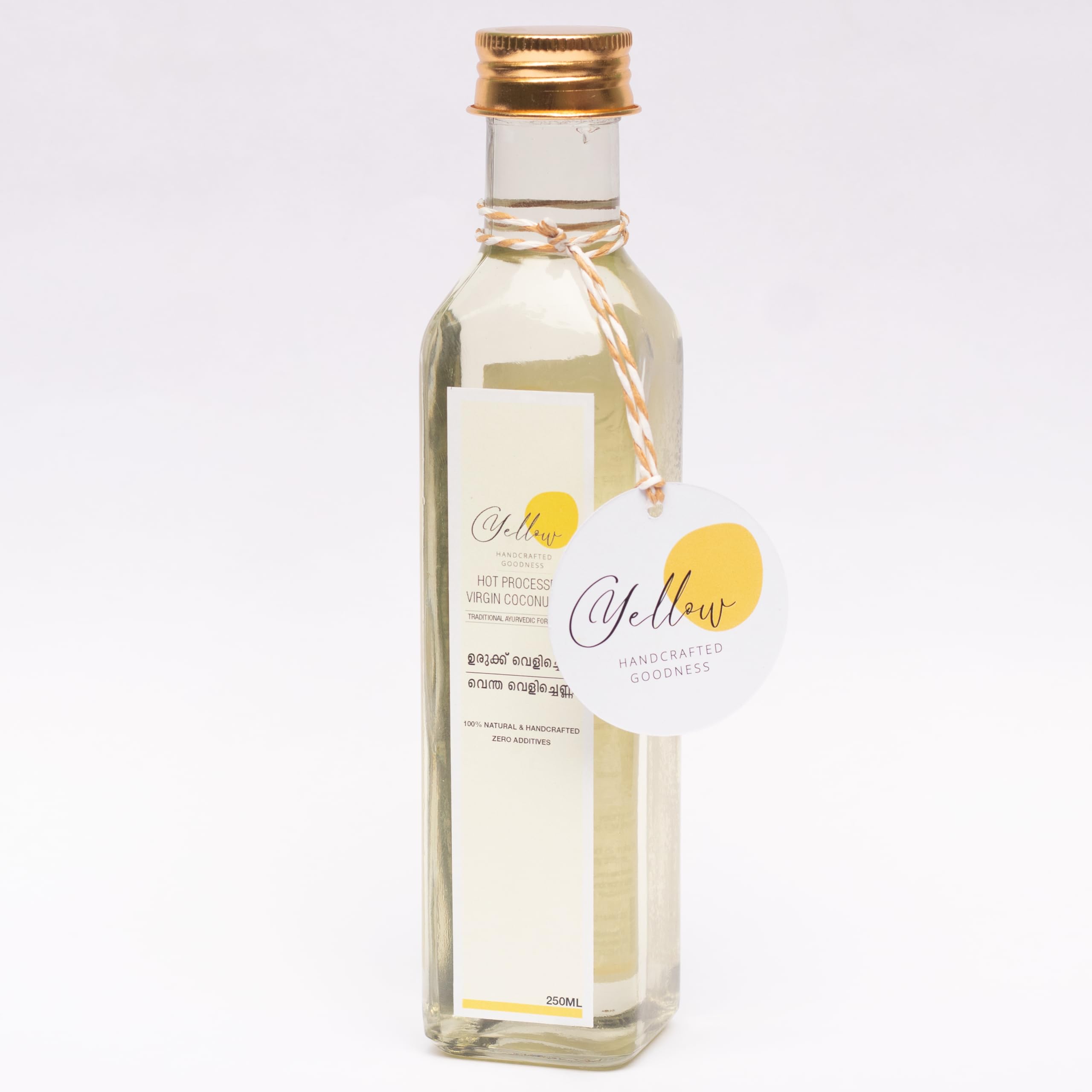 YELLOW HANDCRAFTED GOODNESS VIRGIN COCONUT OIL- HOT PROCESSED | 250ml | (Urukku Velichenna/Ventha Velichenna) | ZERO ADDITIVES | 100% NATURAL & HANDCRAFTED | TRADITIONAL AYURVEDIC FORMULATION (B0CMR4LPLH) Amazon Price History, Amazon Price Tracker