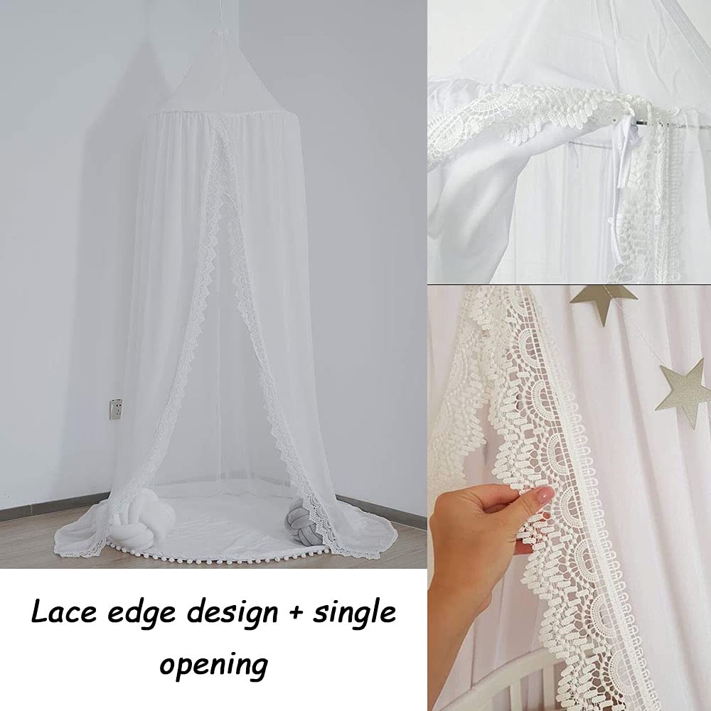 Baldacchino Letto Bambina Con Stelle Luminescenti - Zanzariera A Cupola | Tenda Principessa - Foto 4