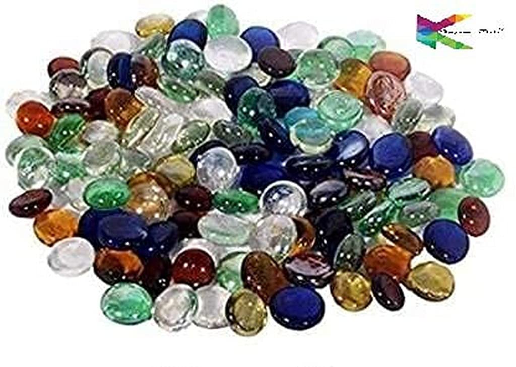 OhhSome 500GM Decorative Glass Pebbles Multicolored Glass Gravels Stones for Vase, Tables, Garden, Aquarium & Art Frames Filler (B09HQJ973K) Amazon Price History, Amazon Price Tracker