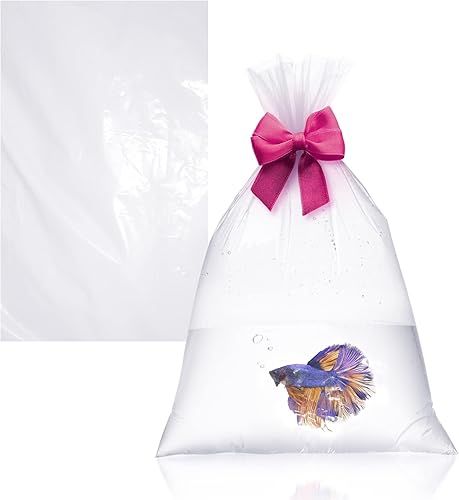 APQ - Bolsas de plástico transparente para peces de 12 x 18 pulgadas, paquete de 100 bolsas de pescado grandes para el transporte, bolsas de
