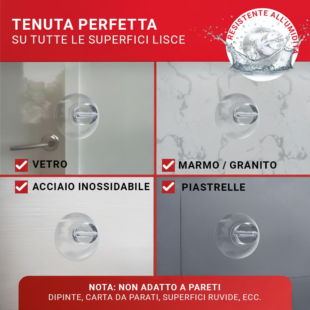 LOUMAXX VENTOSA CON fessura per cavi set da 50 ventose per finestre