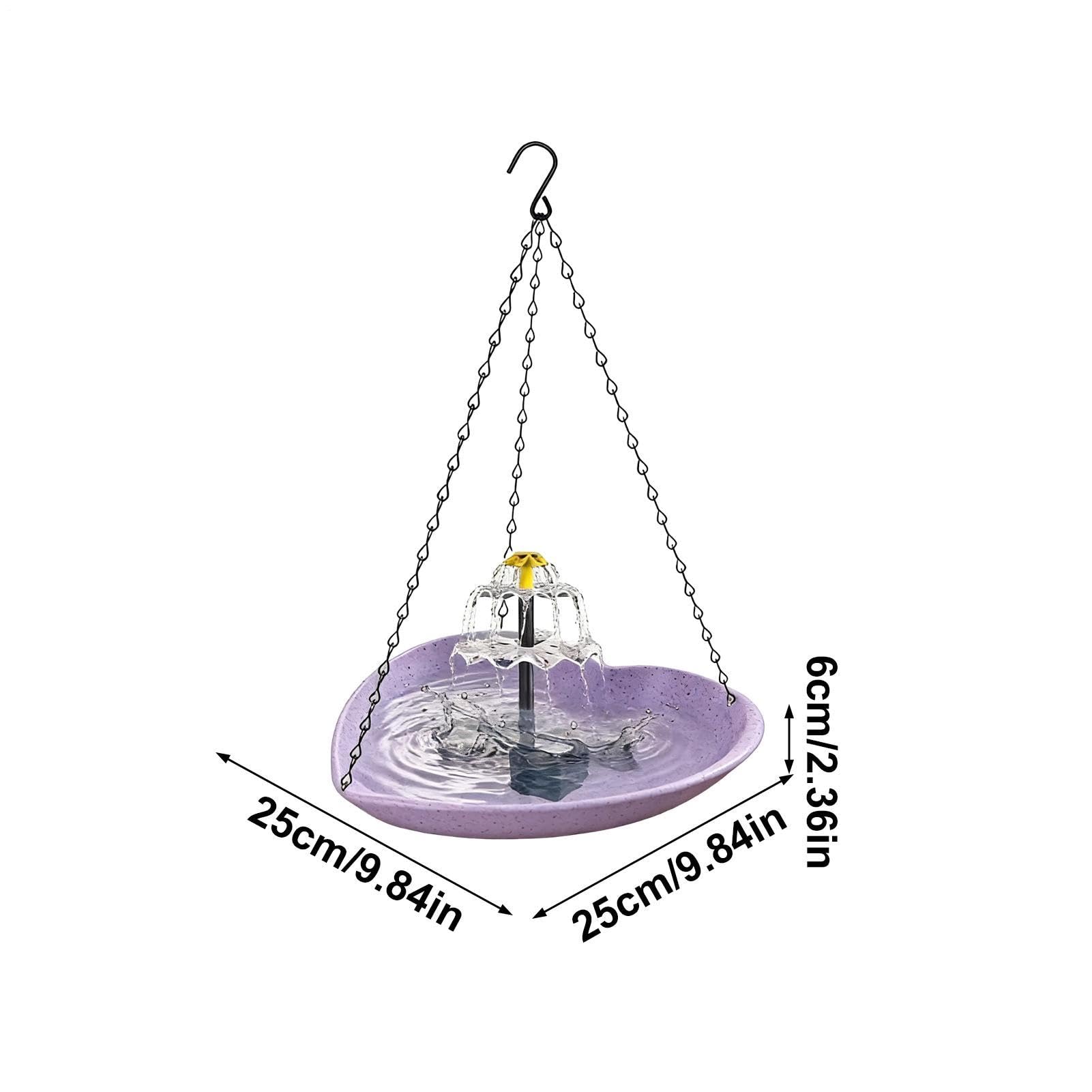 Vasca da bagno per uccelli per esterni, a forma di cuore ad energia solare, pompa per fontana per uccelli, per laghetti, piscine, patio, prato, ara, passero, parrocchetto, conure, calopsitte
