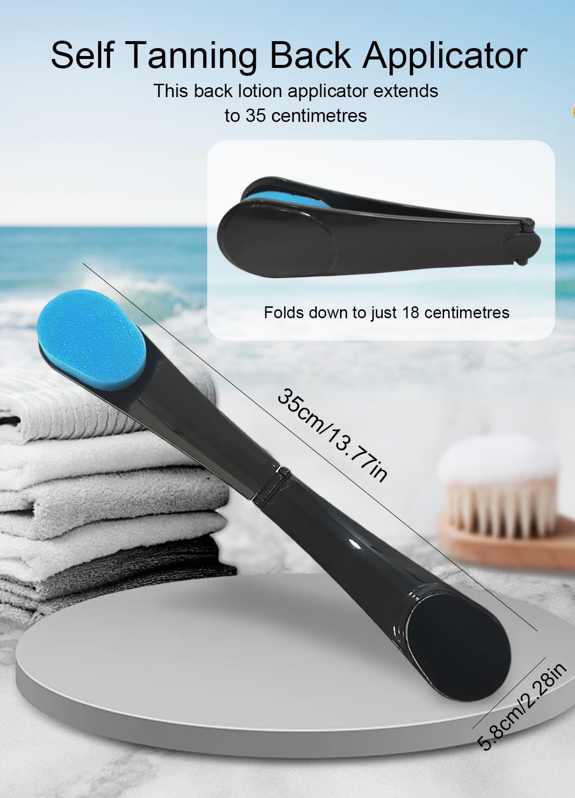 Back Tanner Applicator Celtrum, Lotion Applicator for Back Reusable Sun Cream Applicator - Image 2
