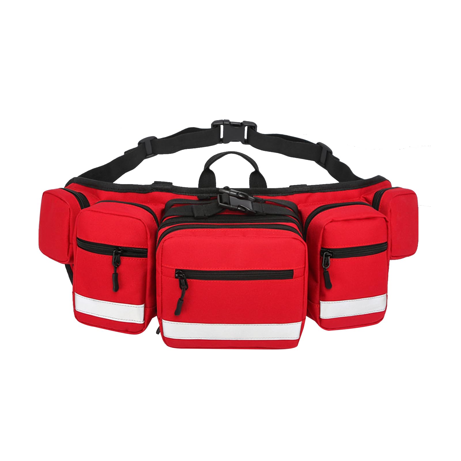 Riñonera grande de primeros auxilios, bolsas médicas de primeros auxilios EMS, bolsa de primeros auxilios vacía portátil con múltiples bolsillos internos y cinturón y hebilla ajustables, ideal para