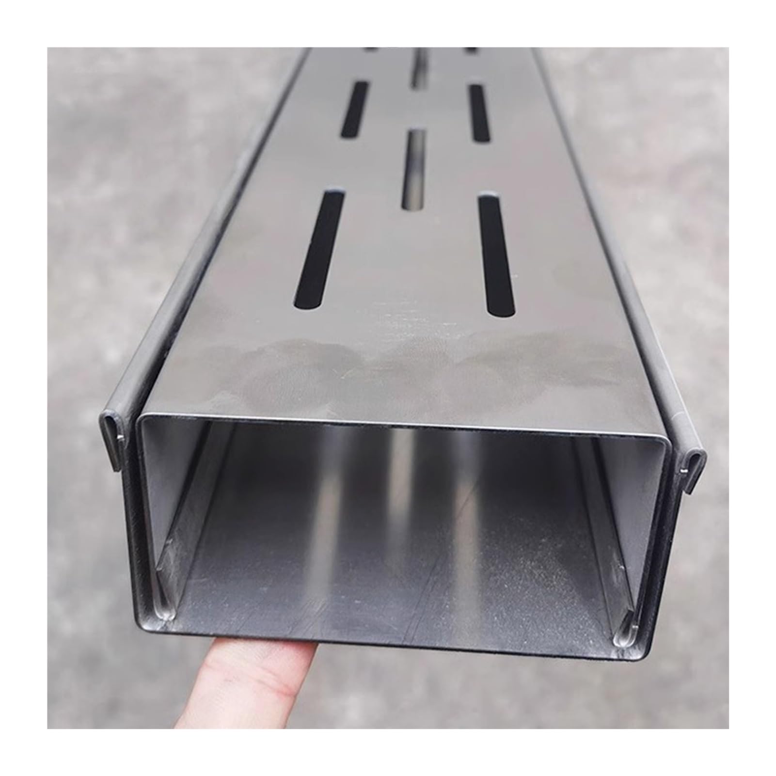 GLDYTVF Garden Drainage Channel Shallow Grate Gutter for Patio Yard Sidewalk Garage - 100x5x5CM Effective Water Management Durable Outdoor Drainage Solution
